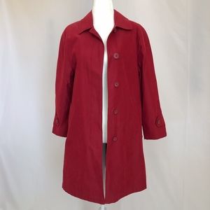 Red Vintage London Fog Trench Coat XS